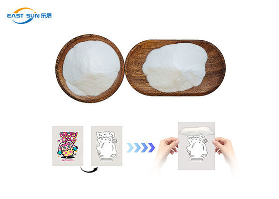 Un bon prix. Poudre adhésive DTF en TPU blanc de qualité supérieure Élasticité supérieure 80-170 μm Taille de grain pour l'impression de transferts DTF en ligne